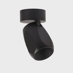 Facet W70 LED plafondlamp, zwart, metaal, Ø 7 cm Facet W 70 ANTIDARK - Gang / Hal - Modern - 1 lamp