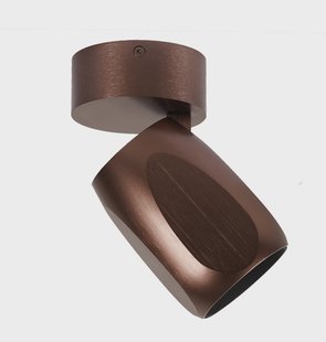Facet W70 LED plafondlamp, donkerbruin, Ø 7 cm ANTIDARK - Gang / Hal - Modern - Metaal - 1 lamp