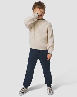 HEMA Kinderbroek cargo regular fit donkerblauw (donkerblauw)