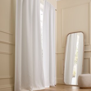 Verduisteringsgordijn van gewassen linnen, verborgen lipjes, Private