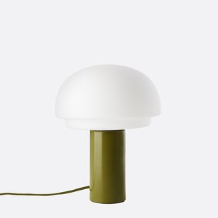 Lamp van opaalglas en ijzer H27,5 Agathilda