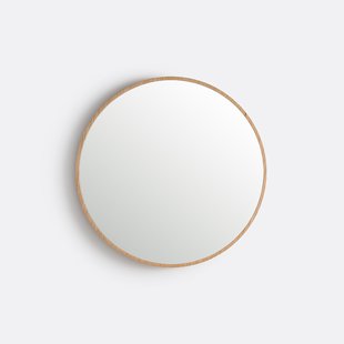 Ronde spiegel in eikenfineerØ60 cm, Iodus