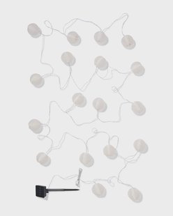 HEMA Lichtsnoer 8.95m met 18 led-lampions wit voor binnen en buiten