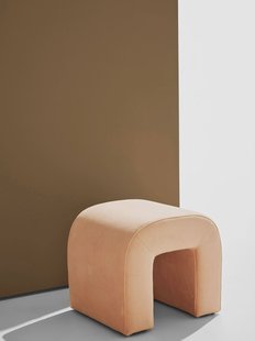 Handgemaakte fluwelen poef Odette