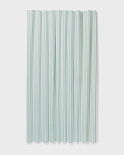 HEMA Douchegordijn 180x200cm polyester linnenlook blok blauw (blauw)