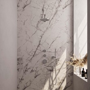 Brauer Chrome Edition Regendoucheset inbouw - hoofddouche 20cm - 3 gladde knoppen - rechte wandarm - handdouche staaf 1 stand - chroom 5-CE-024