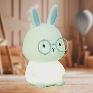 FH Lighting LED-batterijlamp Felix, blauw, hoogte 13 cm, siliconen