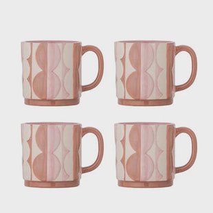 Bloomingville mok Saul (set van 4) (Ø9 cm)