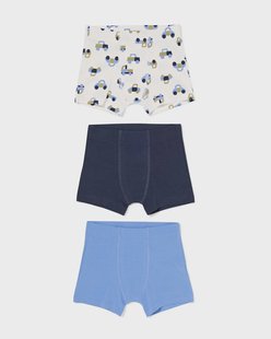 HEMA Jongensboxers auto's - 3 stuks wit (wit)