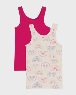HEMA Kindersinglets regenboog - 2 stuks multi (multi)