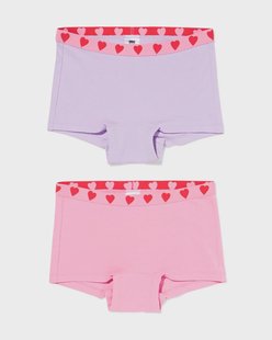 HEMA Kinderboxers hartje - 2 stuks roze (roze)