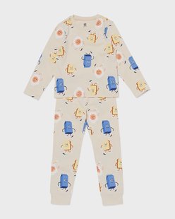 HEMA Kinderpyjama ontbijt gebroken wit (gebroken wit)