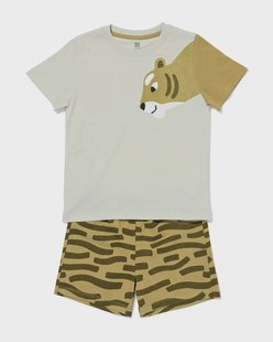 HEMA Kindershortama tijger lichtgroen (lichtgroen)