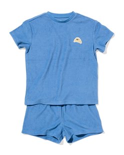 HEMA Kindershortama badstof croissant blauw (blauw)