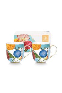 Pip Studio Set/2 Mokken Royal Flowers 260ml