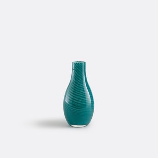 Gestreepte vaas van gekleurd glas, hoogte 14,3 cm, MARLIA