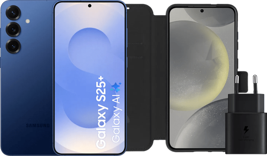 Samsung Galaxy S25 Plus 256GB Donkerblauw 5G + Accessoirepakket