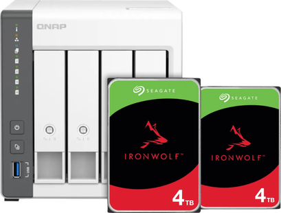 QNAP TS-433-4G + Seagate Ironwolf 8TB (2x4TB)