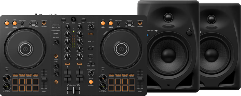 Pioneer DJ DDJ-FLX4 + Pioneer DJ DM-50D-BT Zwart