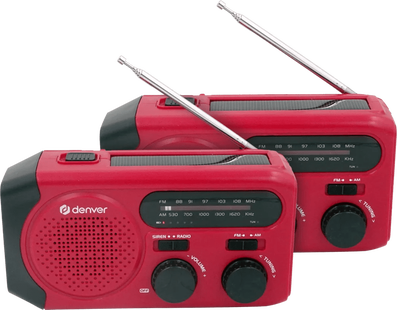 Denver SCR-2010 Noodradio Rood Duo Pack