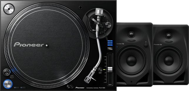 Pioneer PLX-1000 + Pioneer DJ DM-50D-BT Zwart