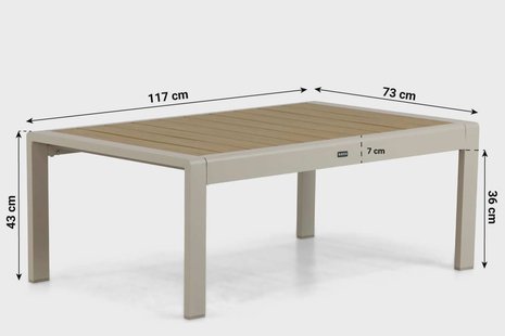 Lifestyle Lezo loungetafel rechthoek