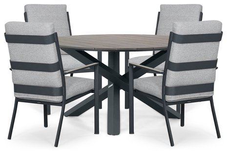 Lifestyle Lecce/Ancona 125 cm dining tuinset 5-delig