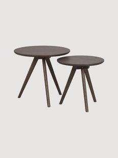 Houten bijzettafels Yumi, 2-delig