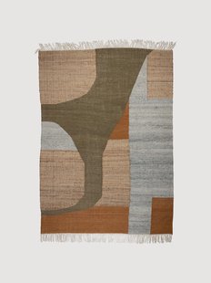 Handgemaakte wol-/katoenen vloerkleed Pavilion