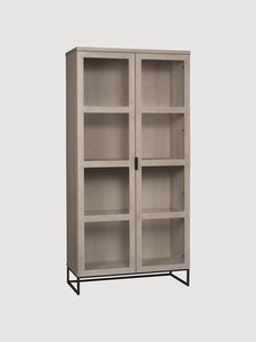 Eikenhouten vitrinekast Everett