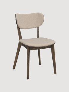 Gestoffeerde eettafelstoelen Kato van eikenhout, 2-delig