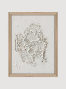 Ingelijst schilderij White Beach op canvas