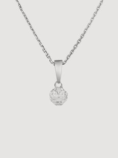 Zilveren ketting Idylle met diamanten