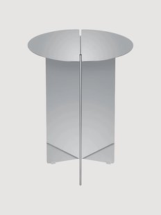 Ronde bijzettafel Oru van edelstaal