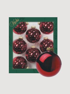 Handbeschilderde kerstballen Samira, 8-delig