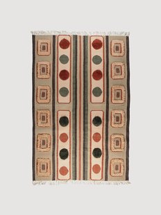 Handgeweven hoogpolig vloerkleed Haydon met franjes, in verschillende formaten