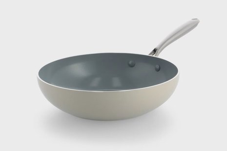 HEMA BK wokpan Ø28cm keramisch PFAS-vrij beige