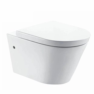 Wiesbaden Flow Wiesbaden rimless wandcloset met nano coating 55cm zitting diepspoel wit 32.3458