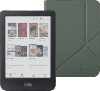 Kobo Clara Colour Zwart + Sleep Cover Groen