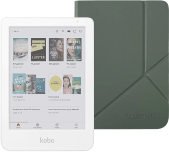 Kobo Clara Colour Wit + Sleep Cover Groen