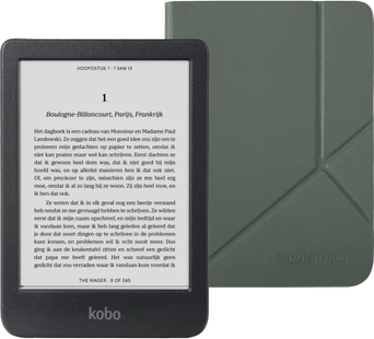 Kobo Clara BW Zwart + Sleep Cover Groen