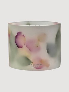 Handgegoten 3-lonts geurkaars Botanica (roos, honing, viooltje)