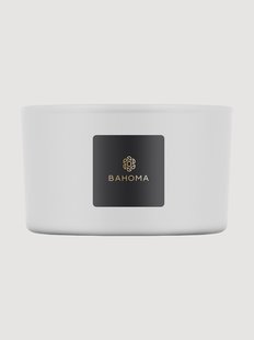 Handgegoten 3-lonts geurkaars Obsidian (zeewater)