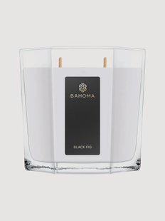Met de hand gegoten XL-geurkaars black fig (jasmine, fig, sandalwood)