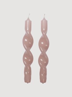 Handgemaakte steekkaarsen Twist, 2-delig