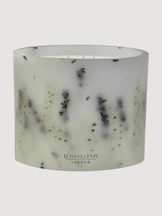 Handgegoten 3-lonts geurkaars Botanica (lavendel, cederhout)