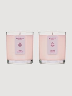 Met de hand gegoten geurkaars Cherry Blossom, 2-delig