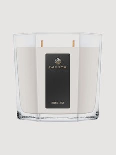 Met de hand gegoten XL-geurkaars rose mist (rozenknop, mandarijn)