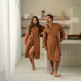 Kayori Geisha Badjas Wafel Extra lang - Bruin