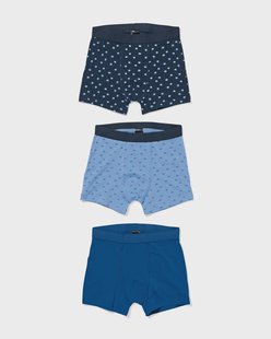 HEMA Kinderboxers grafisch - 3 stuks blauw (blauw)